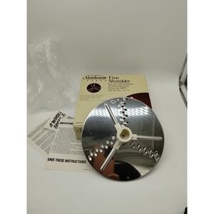 SUNBEAM VISTA FOOD PROCESSOR 84071  FINE SHREDDER BLADE NEW IN BOX 94920